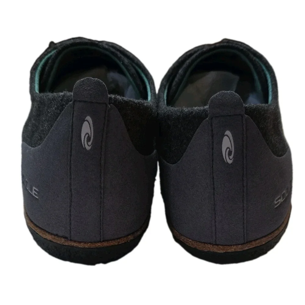 SOLE District by ReCORK Lark Loafers Wms 10/Mens 8.5 Slip On Grey Wool Cork